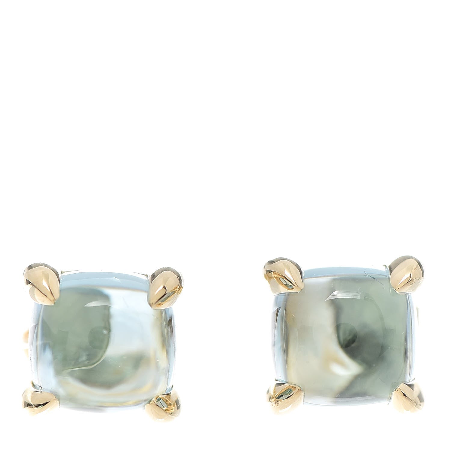 Tiffany 18K Yellow Gold Blue Topaz Paloma Picasso Sugar Stacks Earrings 1 of 5