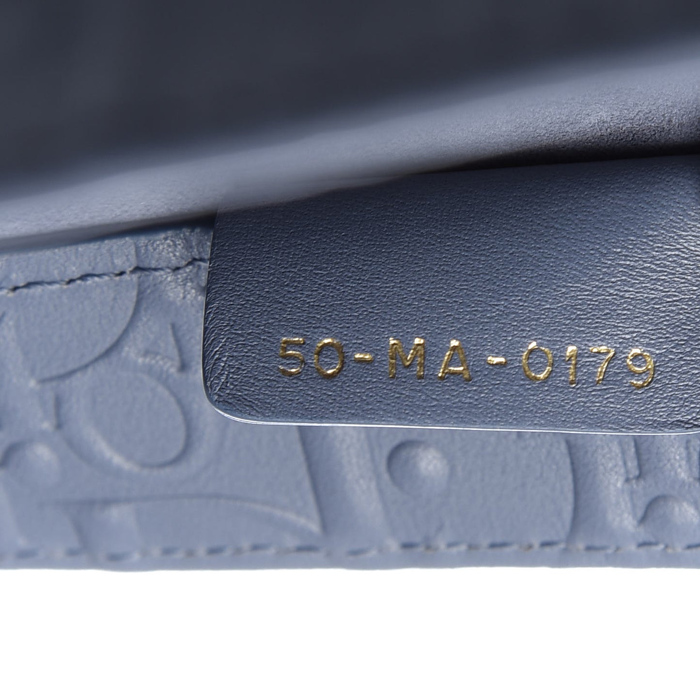 Oblique Calfskin Embossed Book Tote Denim Blue