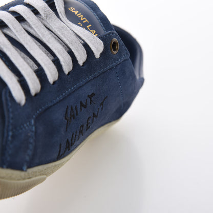 Saint Laurent Suede Womens Court Classic Sneakers 37.5 Denim 20 of 21