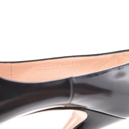Gucci Polished Calfskin Regent Pumps 39.5 Black 8 of 8