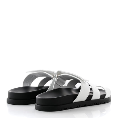Hermes Calfskin Womens Chypre Sandals 36 White 4 of 13