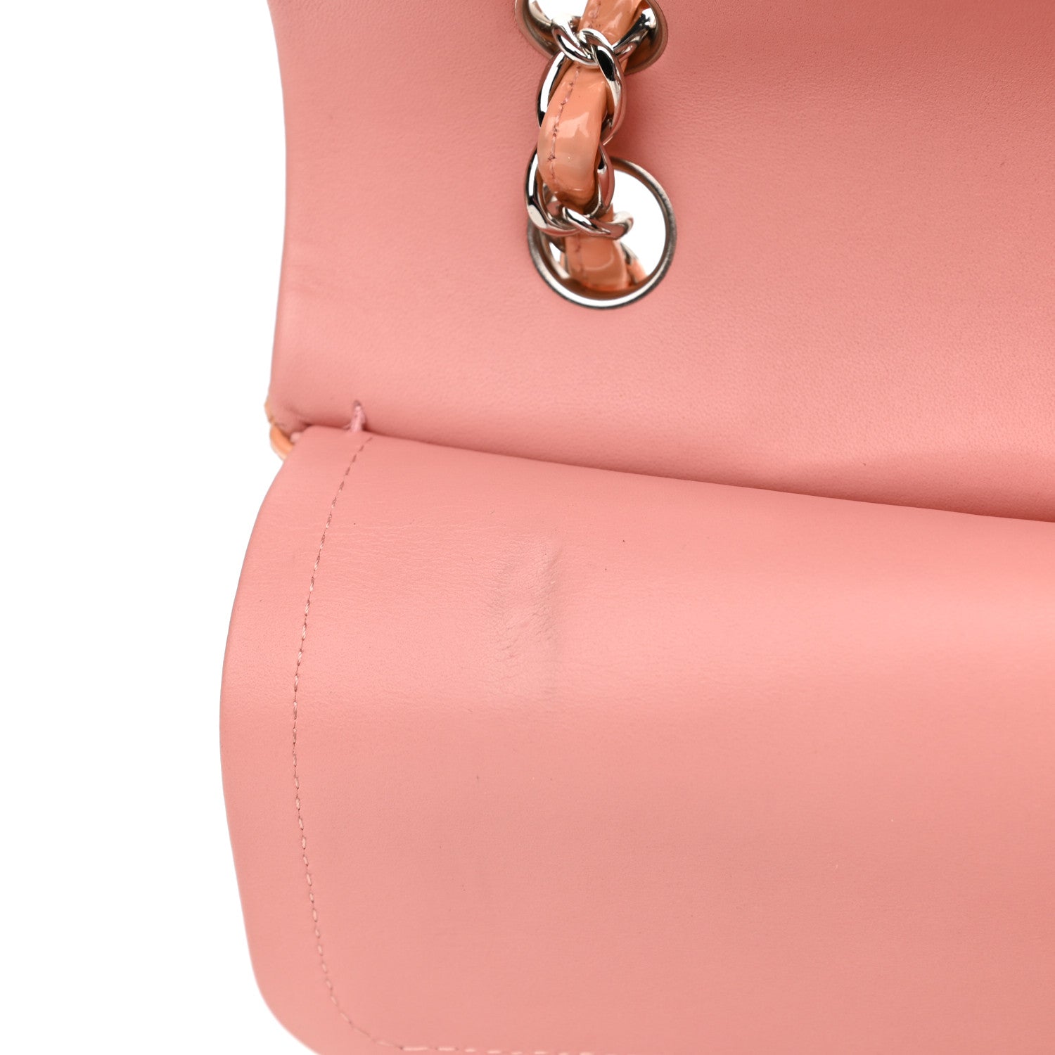 Chanel Patent Quilted Medium Double Flap Light Pink 10 of 12