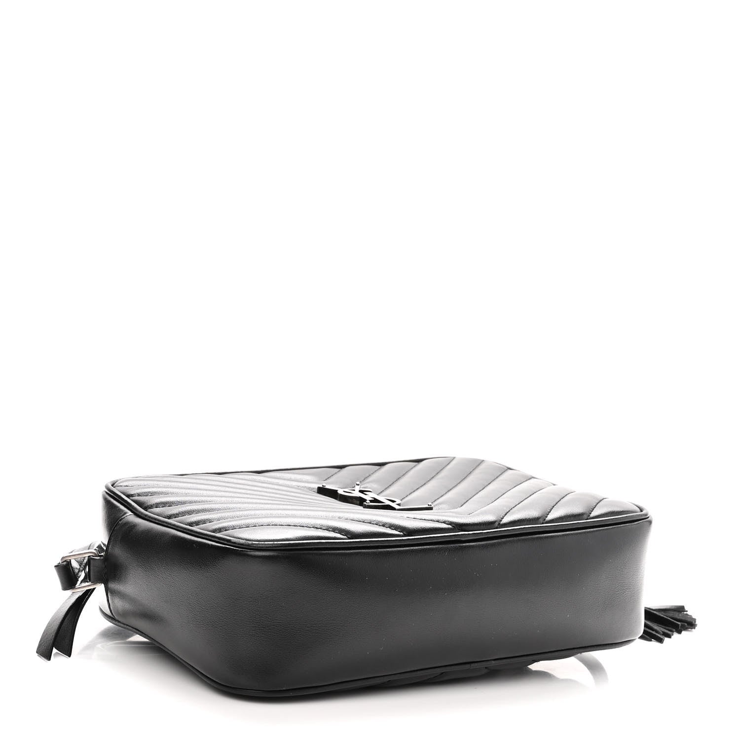 Saint Laurent Calfskin Matelasse Monogram Lou Camera Bag Black 4 of 12