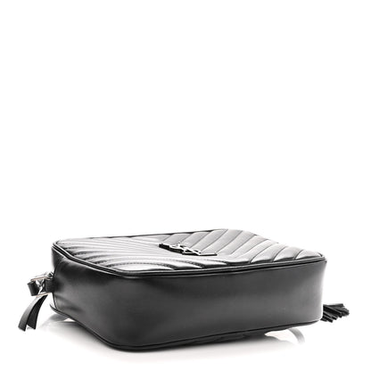 Saint Laurent Calfskin Matelasse Monogram Lou Camera Bag Black 4 of 12
