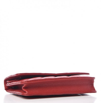 Chanel Caviar Quilted Wallet on Chain WOC Red 4 of 11