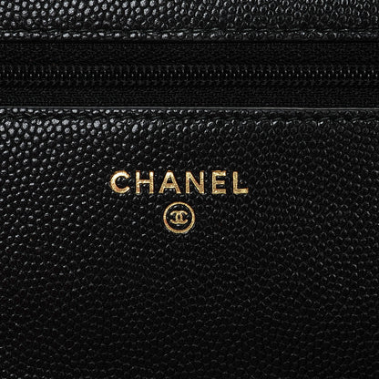 Chanel Caviar Quilted Golden Class Wallet On Chain WOC Black 6 of 8