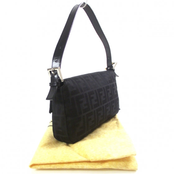 Fendi Nylon Zucca Baguette Black 3 of 12