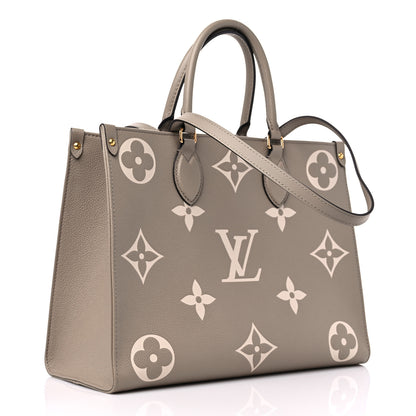 Louis Vuitton Empreinte Monogram Giant Onthego MM Tourterelle Creme 3 of 10
