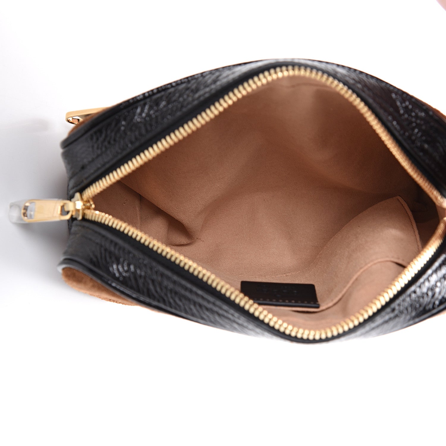 Gucci Suede Small Ophidia Belt Bag 65 26 Nocciola Black 6 of 11