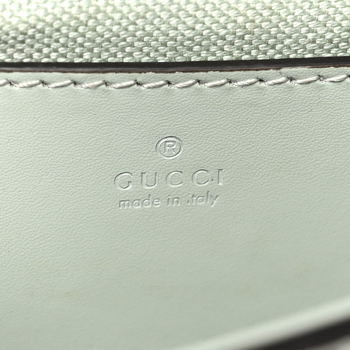 Gucci Calfskin GG Super Mini Shoulder Bag Pale Green 7 of 11