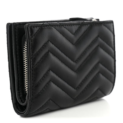 Gucci Nappa Matelasse GG Marmont Card Case Wallet Black 3 of 9