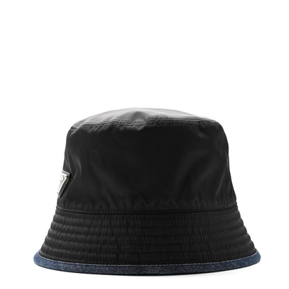 Prada Denim Re-Nylon Reversible Bucket Hat Blue Black 11 of 14