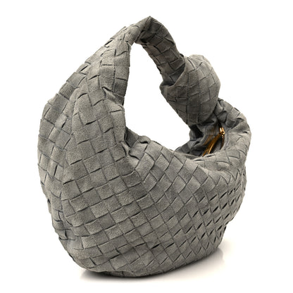 Bottega Veneta Suede Calfskin Intrecciato Teen Jodie Hobo Thunder 2 of 10