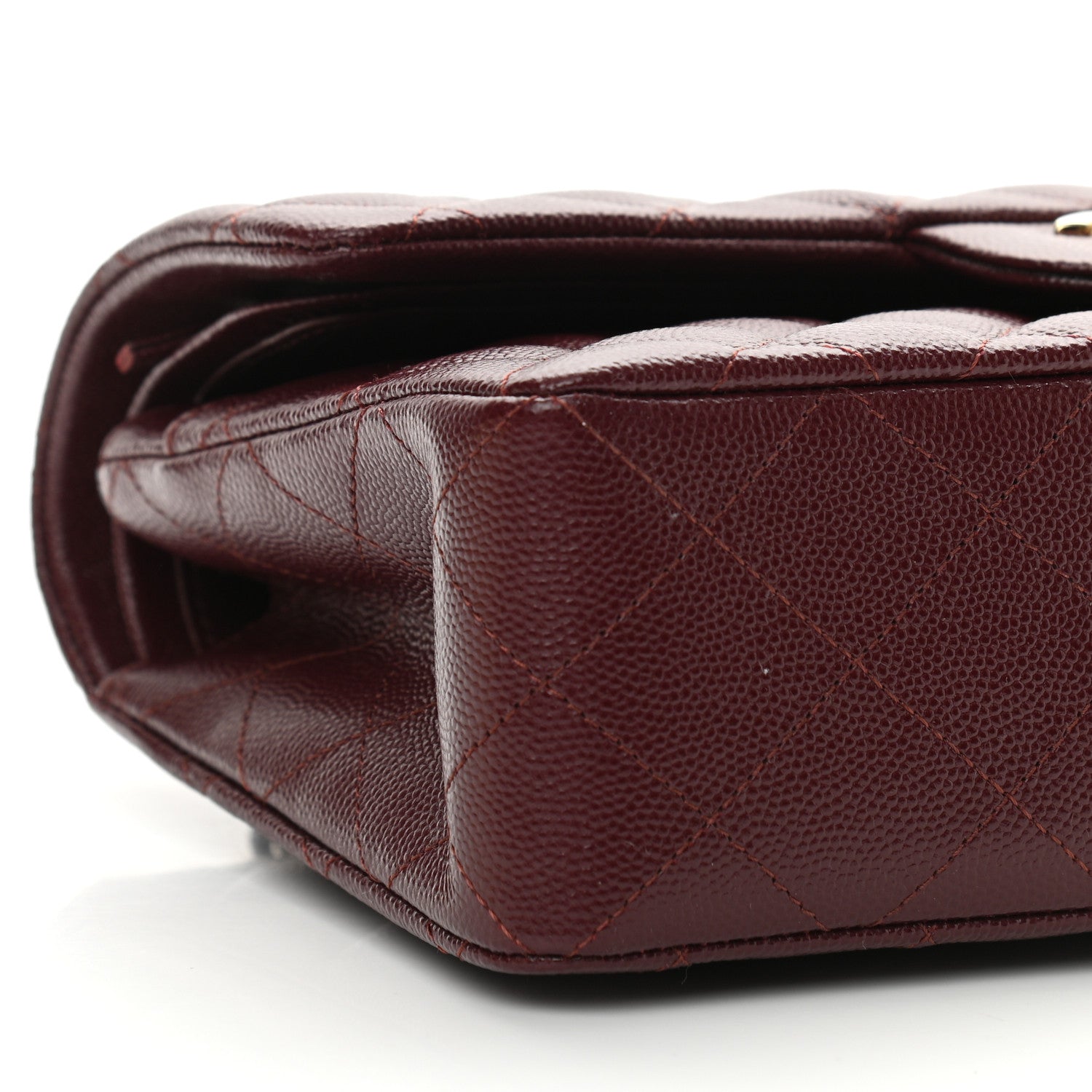 Chanel Caviar Quilted Small Double Flap Burgundy 9 of 10
