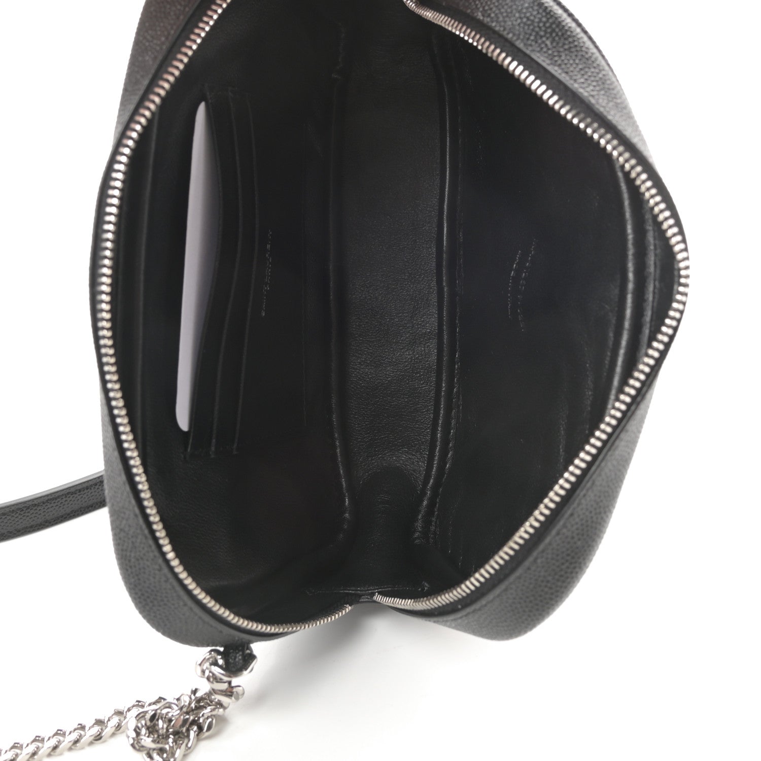 Saint Laurent Grain De Poudre Matelasse Monogram Mini Lou Camera Bag Black 8 of 20