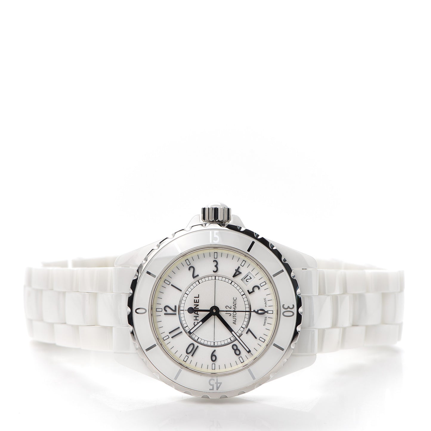 Stainless Steel Ceramic 38mm J12 Automatic Watch White