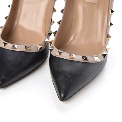Valentino Garavani Nappa Rockstud 100mm Pumps 38 Black Poudre 10 of 14