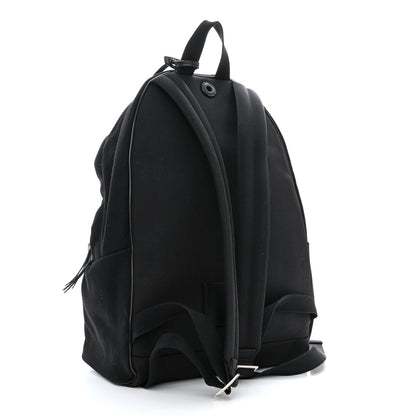 Saint Laurent Canvas Signature Embroidered City Backpack Black 3 of 11