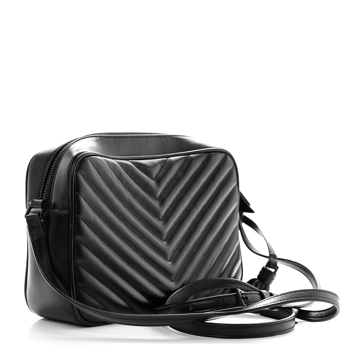 Calfskin Matelasse Monogram Monochrome Lou Camera Bag Black