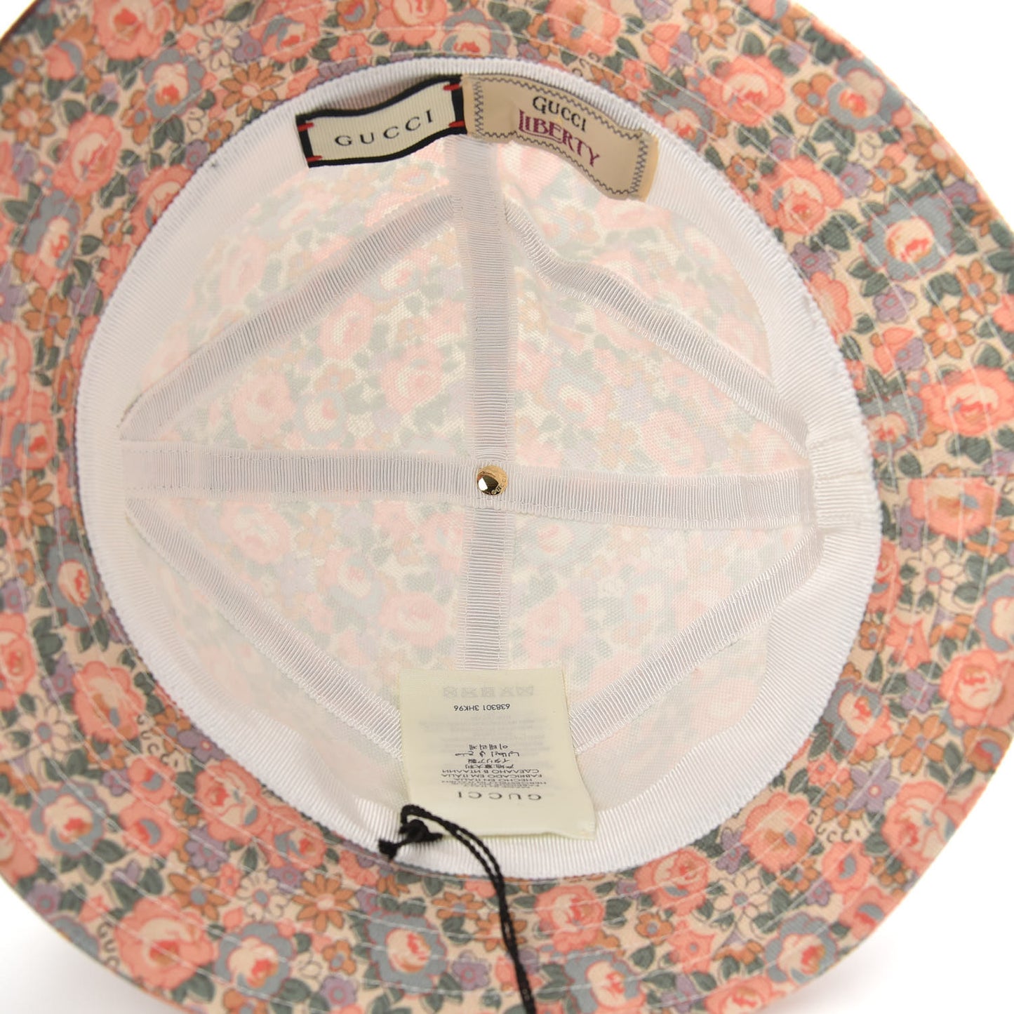 X LIBERTY OF LONDON Canvas Infinity Abbey Bucket Hat M Perfect Pink Ivory