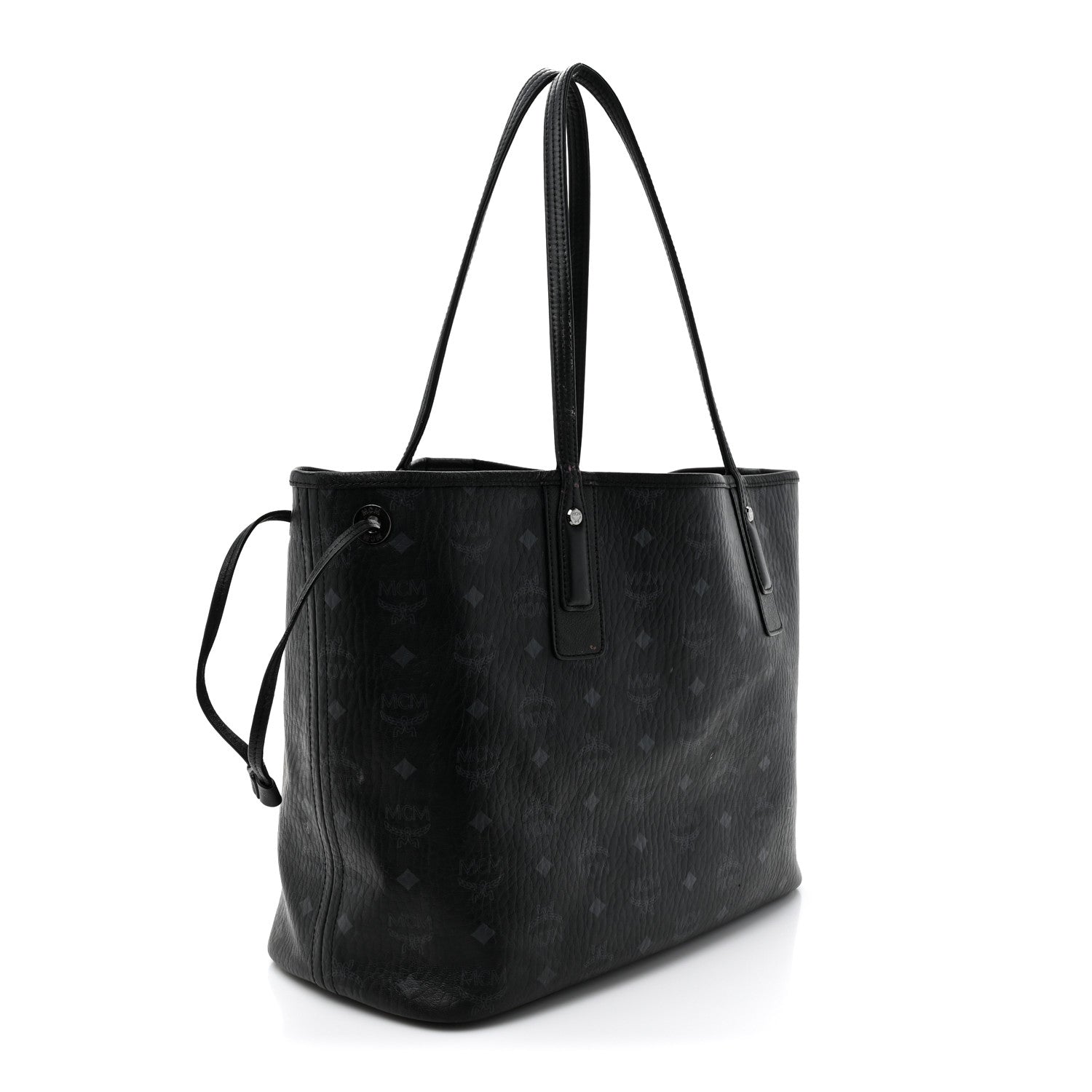 MCM Visetos Medium Liz Reversible Shopper Tote Black 5 of 30