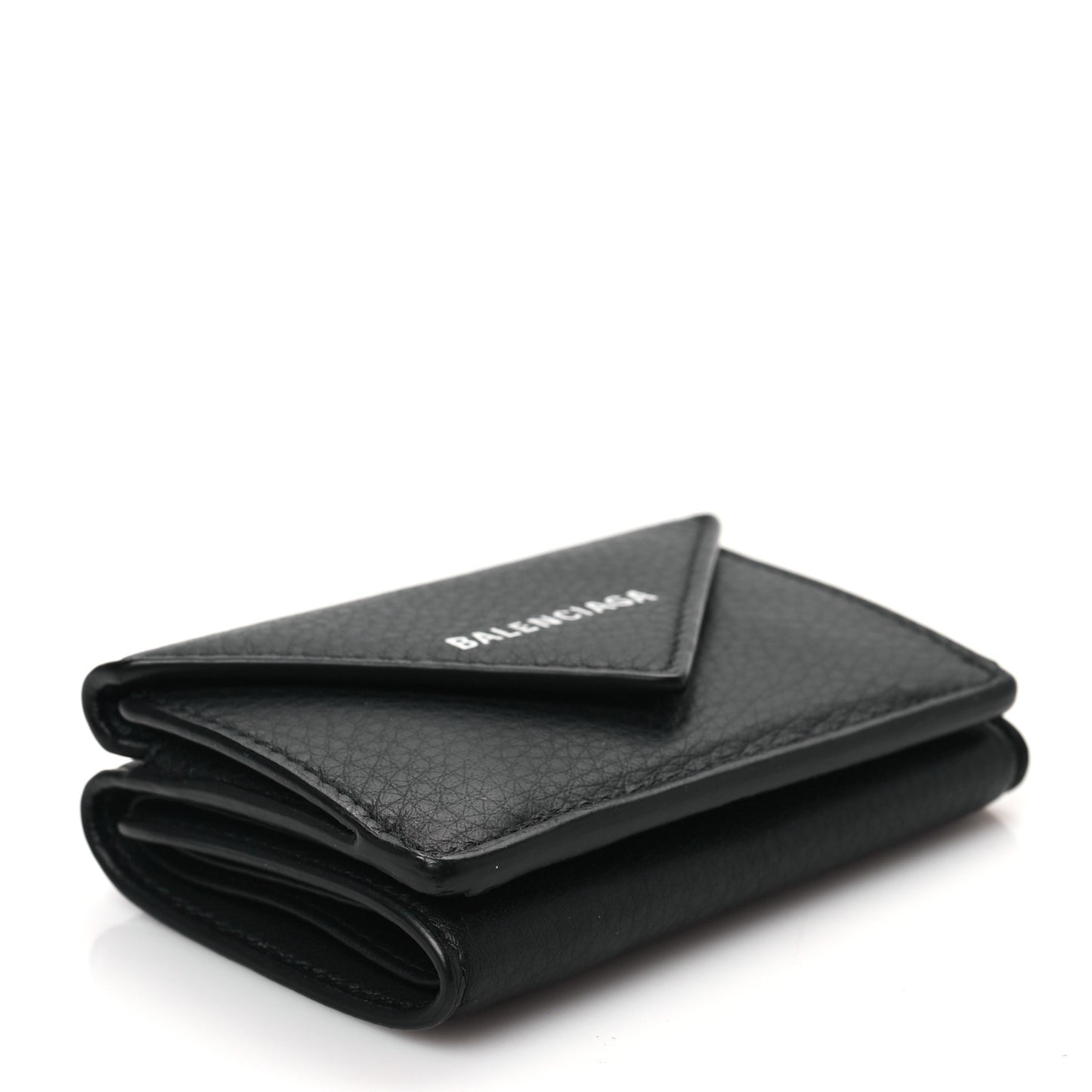 Calfskin Mini Papier Wallet Black