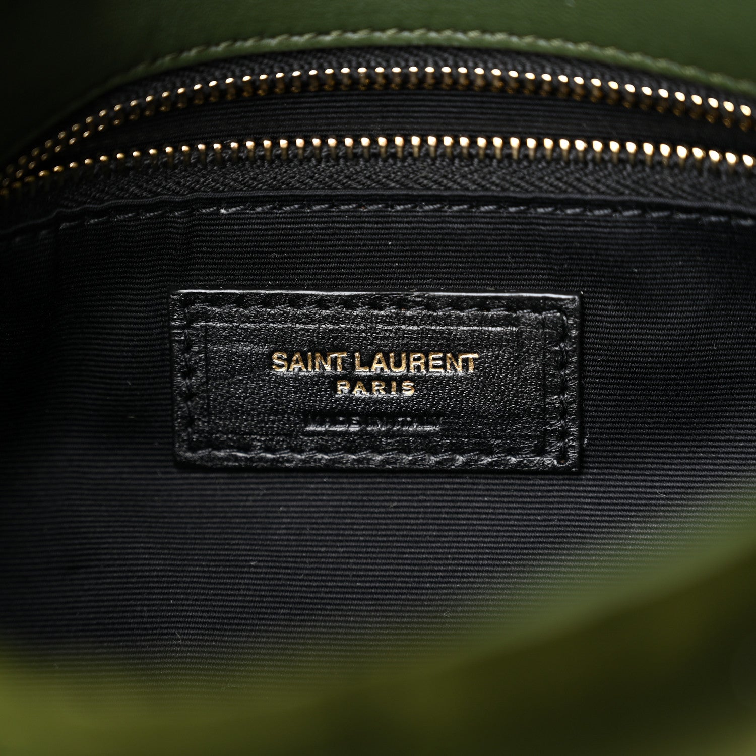 Saint Laurent Velvet Quilted Small Loulou Puffer Monogram Chain Satchel Kaki Musk 6 of 10