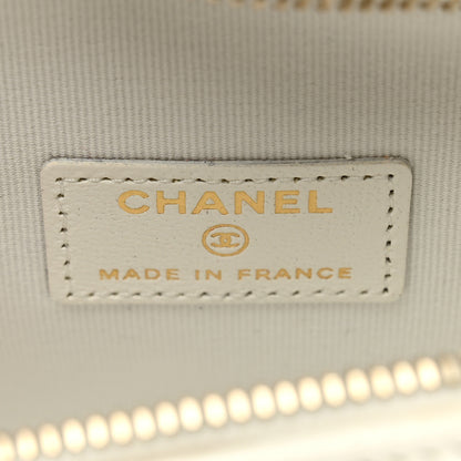 Chanel Lambskin Quilted CC In Love Heart Clutch With Chain White 6 of 11