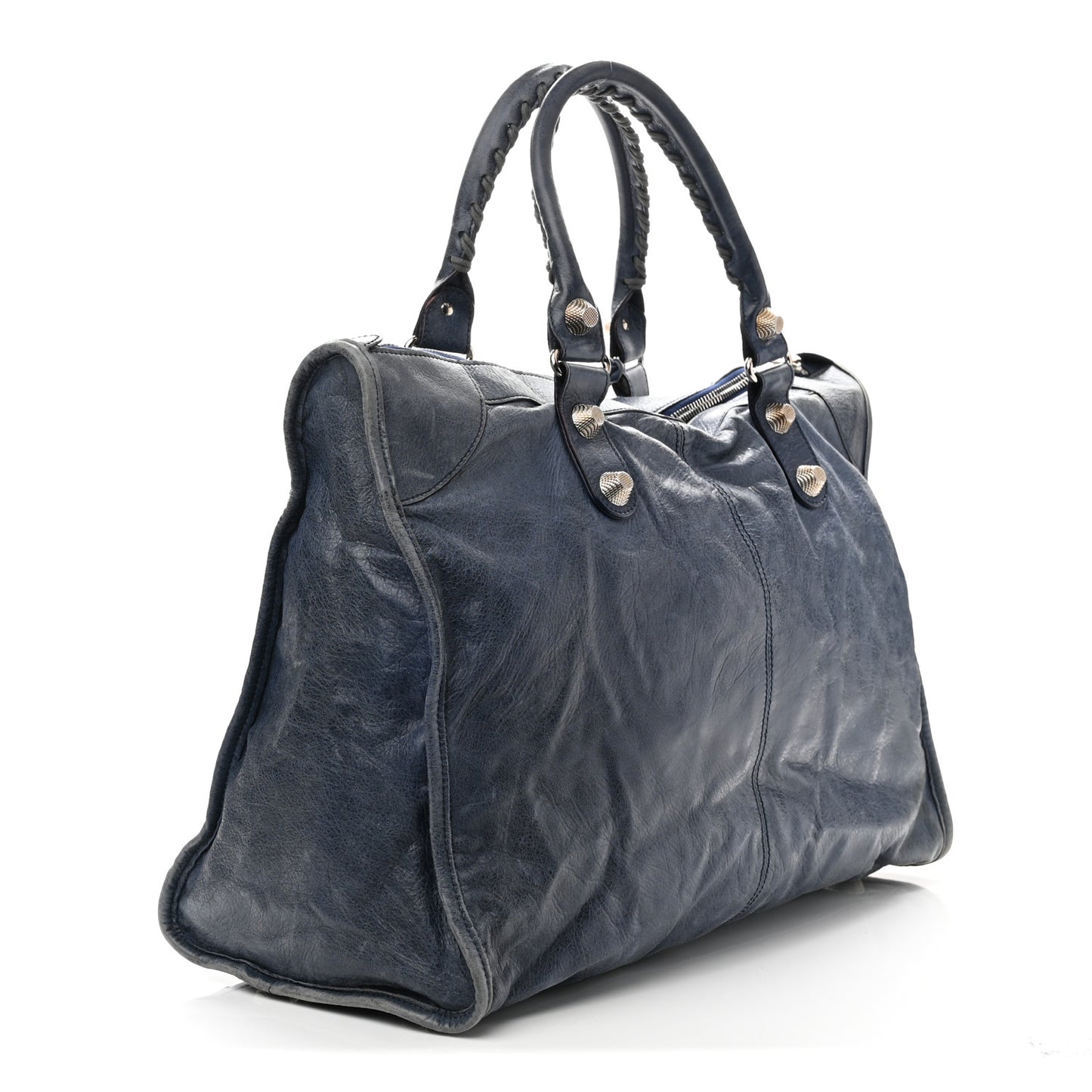 Agneau Giant 21 Silver Hardware Weekender Blue Roi