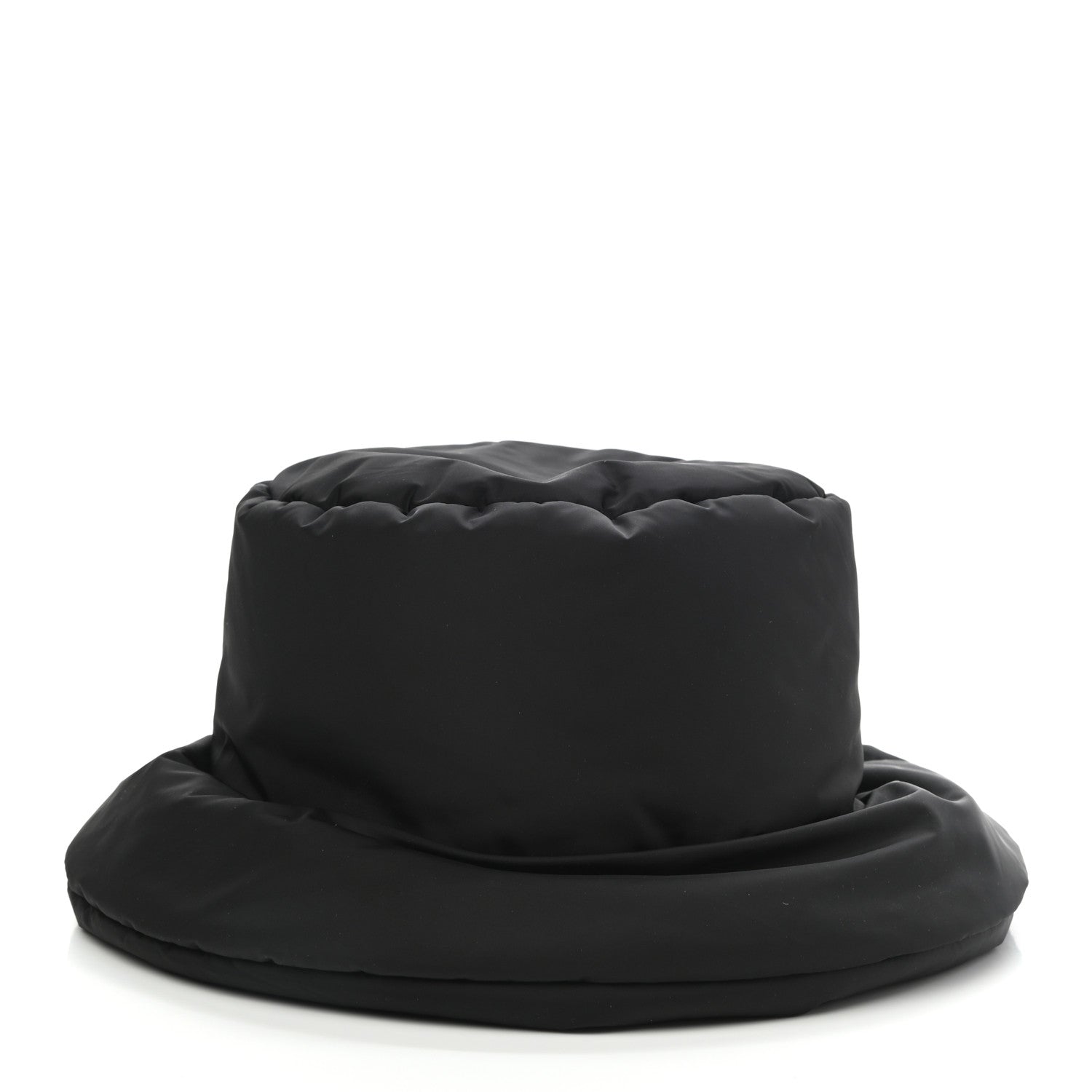 Prada Re-Nylon Metal Triangle Logo Padded Mens Bucket Hat XL Black 5 of 8