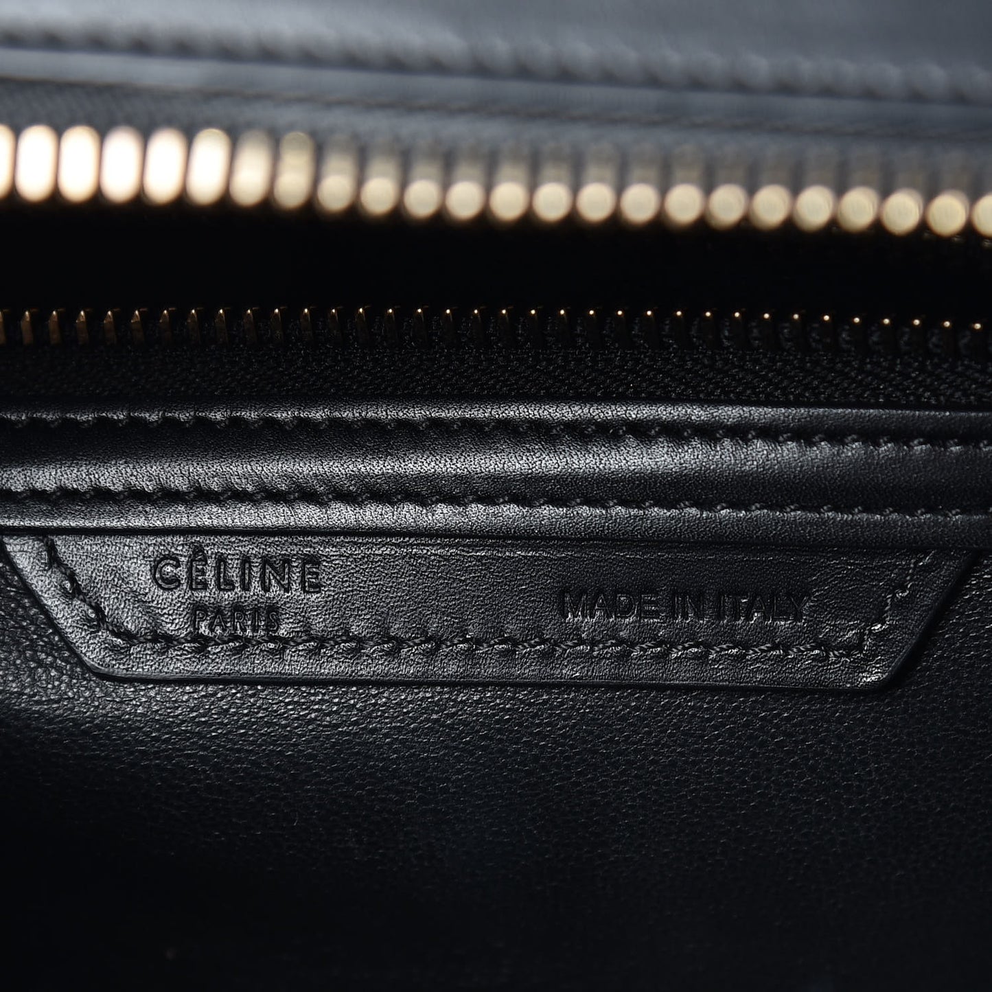 Shrunken Lambskin Micro Bi-Color Luggage Black White