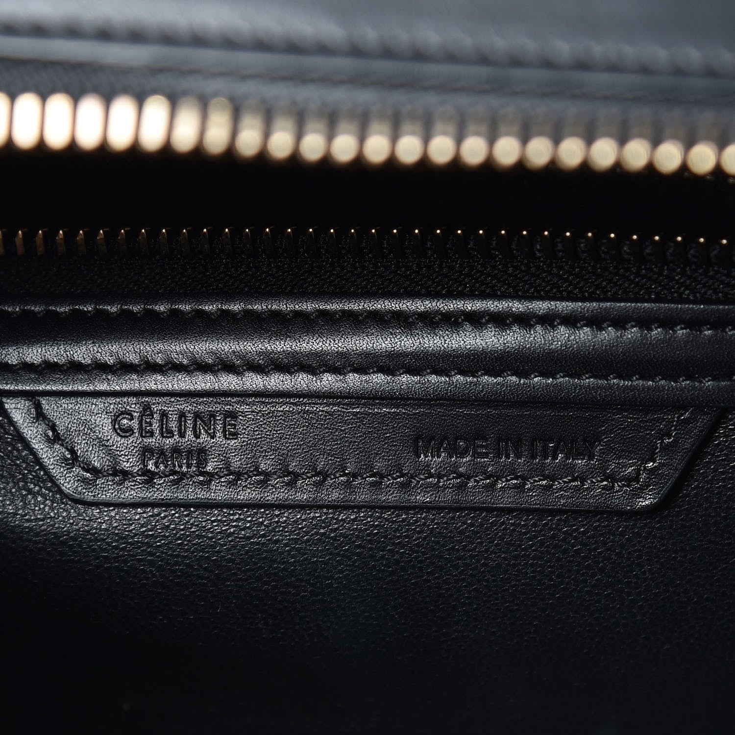 Celine Shrunken Lambskin Micro Bi-Color Luggage Black White 8 of 9