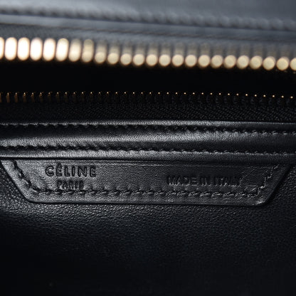 Celine Shrunken Lambskin Micro Bi-Color Luggage Black White 8 of 9