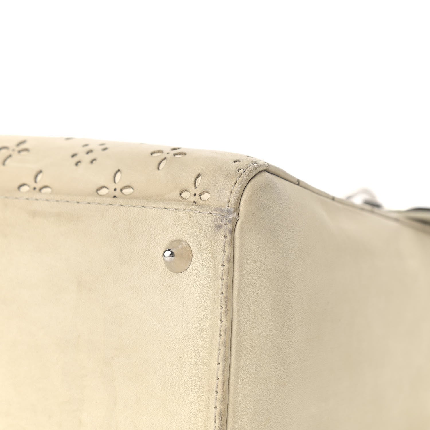 Christian Dior Nubuck Perforated Medium Lady Dior Beige 6 of 18