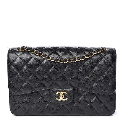 Chanel Caviar Quilted Jumbo Double Flap Black 1 of 14