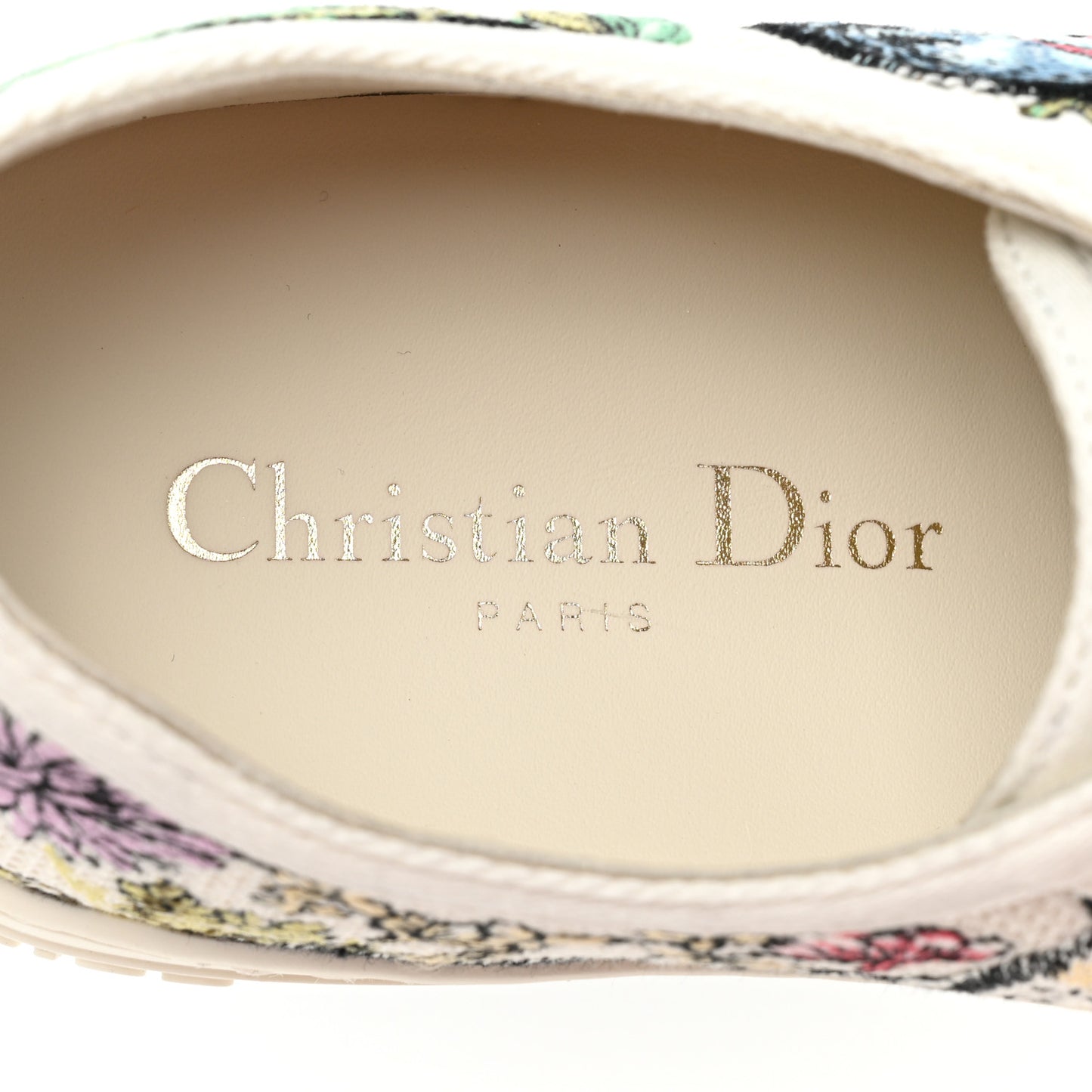 Canvas Constellation Embroidered Womens Walk'N'Dior Low Top Sneakers 38 White Multicolor