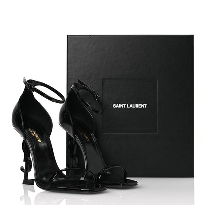 Saint Laurent Patent Calfskin Opyum 110 Sandals 39.5 Black 11 of 11