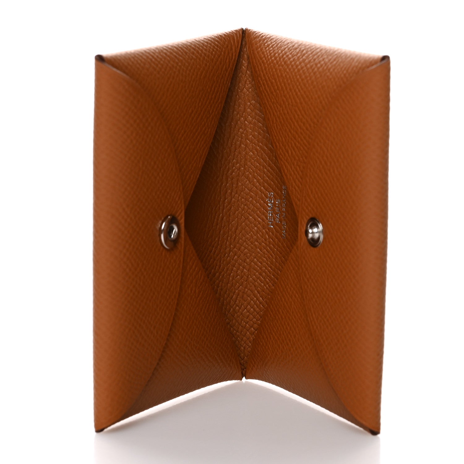 Hermes Epsom Calvi Card Case Gold 5 of 8