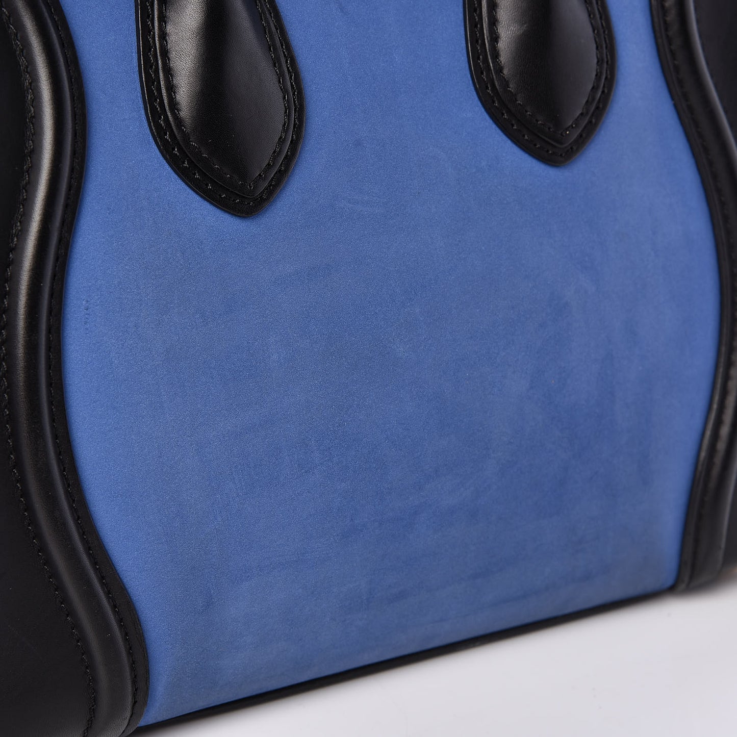 Calfskin Nubuck Suede Micro Tri-Color Luggage Blue