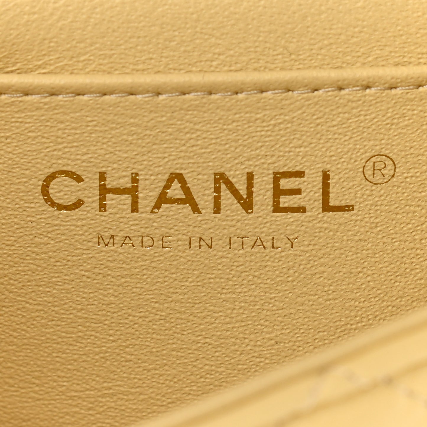 Lambskin Quilted Mini Rectangular Flap Yellow