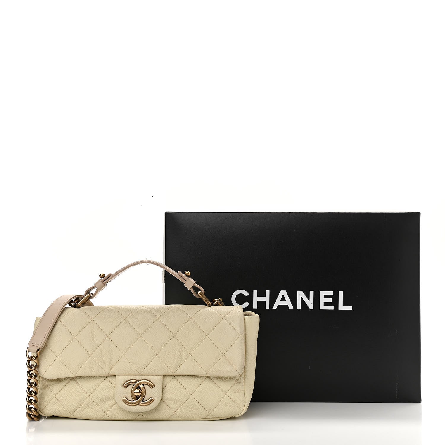 Chanel Caviar Quilted Medium Chic Quilt Flap White 11 of 11