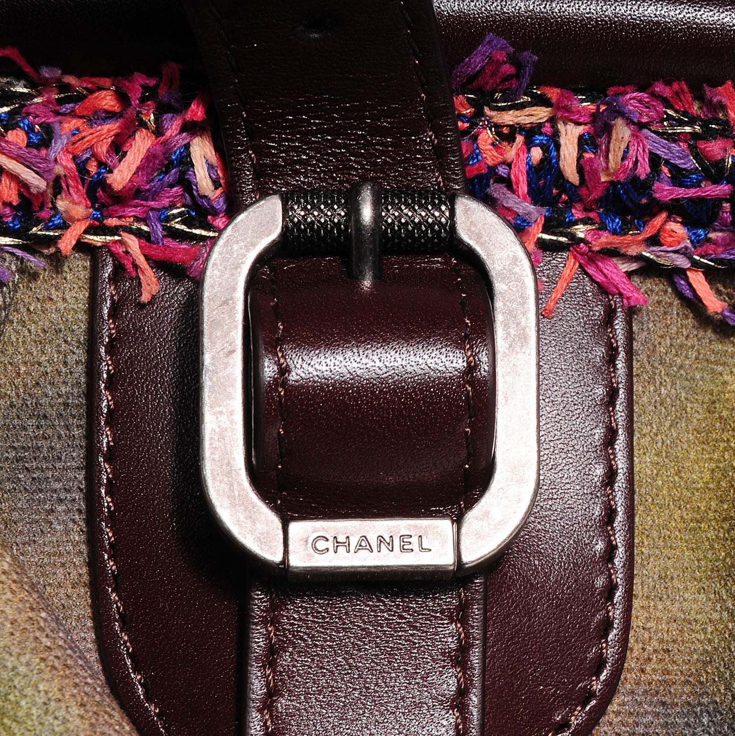 Chanel Washed Toile Graffiti On The Pavements Bowler Khaki Multicolor 7 of 9