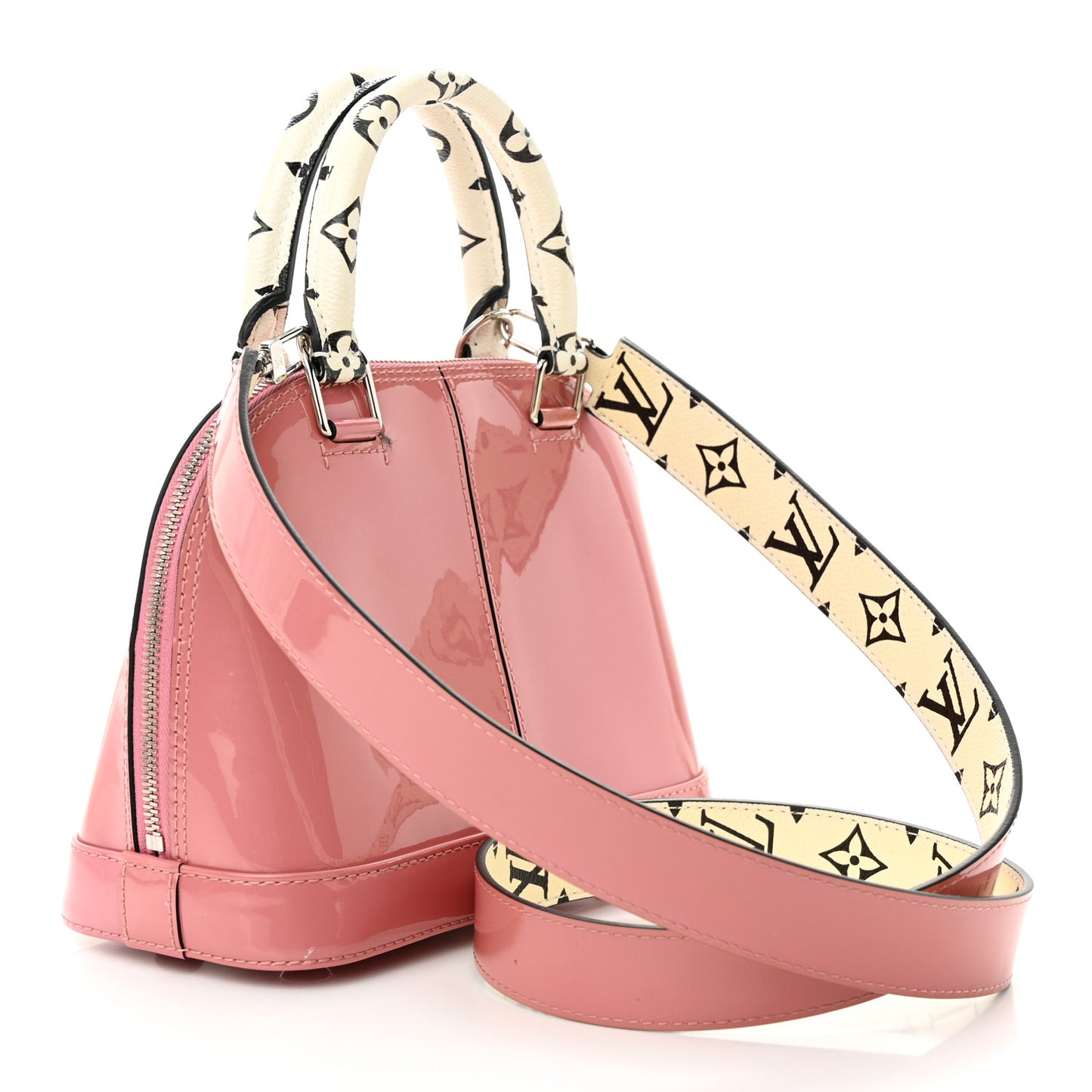 LOUIS VUITTON Patent Monogram Alma BB Rose Blush