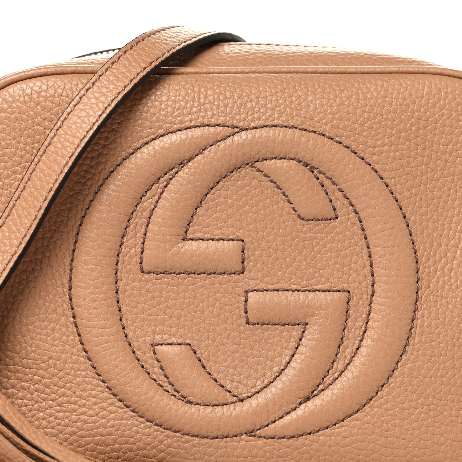 Gucci Pebbled Calfskin Small Soho Disco Bag Camelia 8 of 12