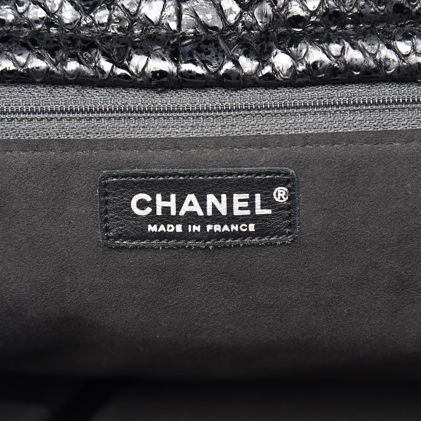Python Accordion Tote Black