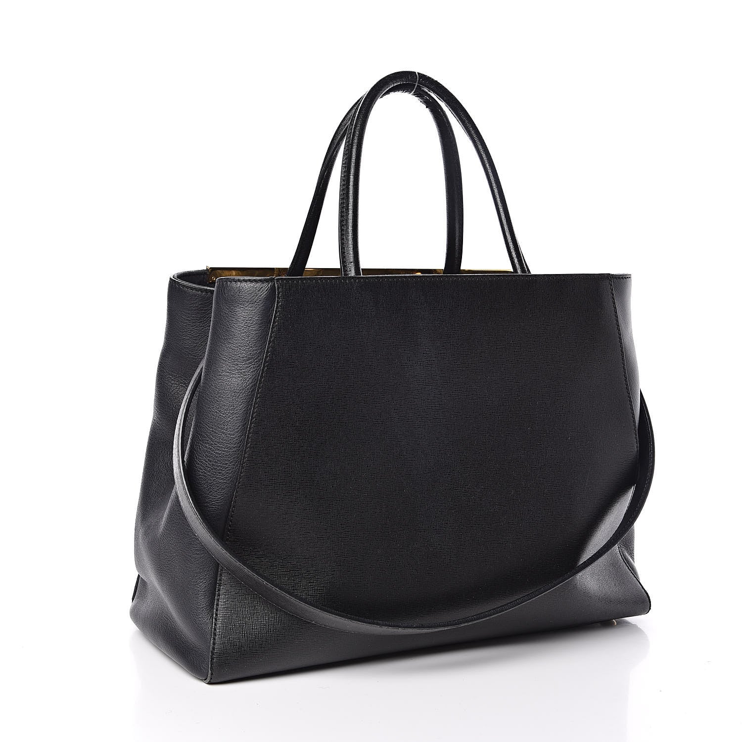 Fendi Vitello Elite Regular 2Jours Tote Black 3 of 17