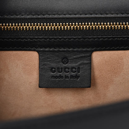 Gucci Calfskin Medium Sylvie Top Handle Bag Black 7 of 8