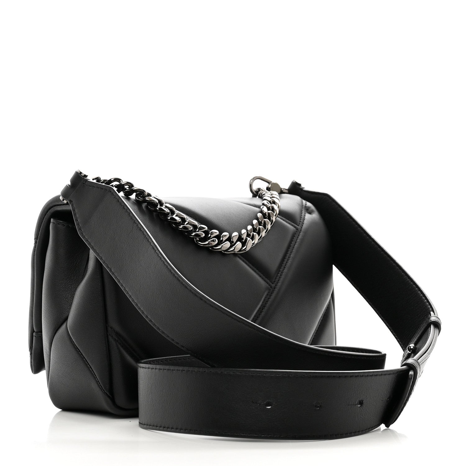 Bulgari Calfskin Matelasse Mini Serpenti Cabochon Crossbody Bag Black 3 of 11