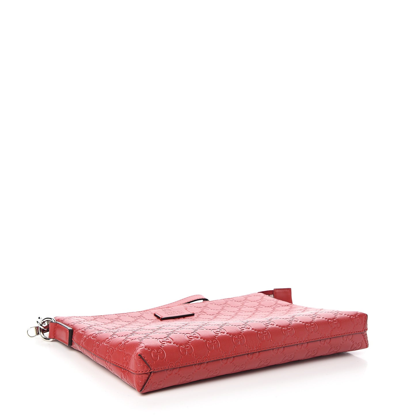 Guccissima Small Zip Wristlet Pouch Red