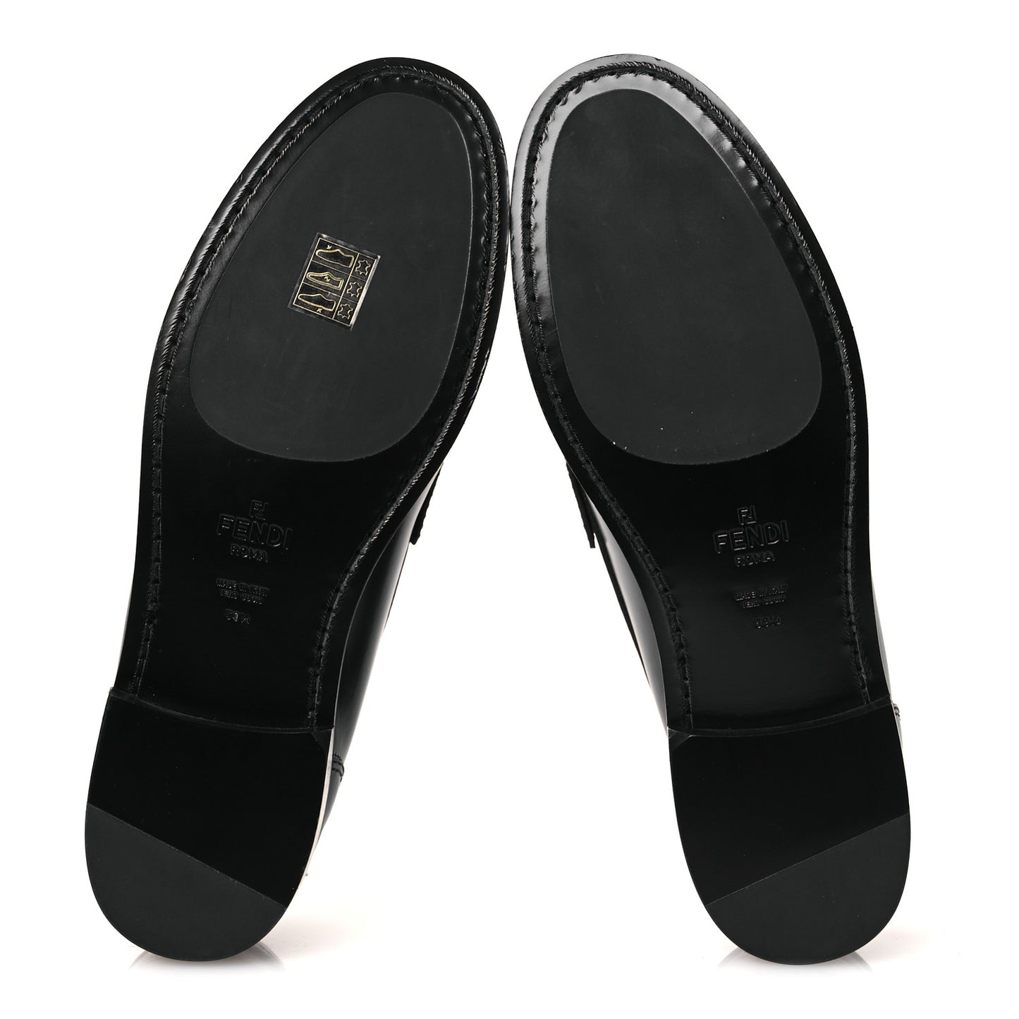 Vitello Logo Loafers 39.5 Black